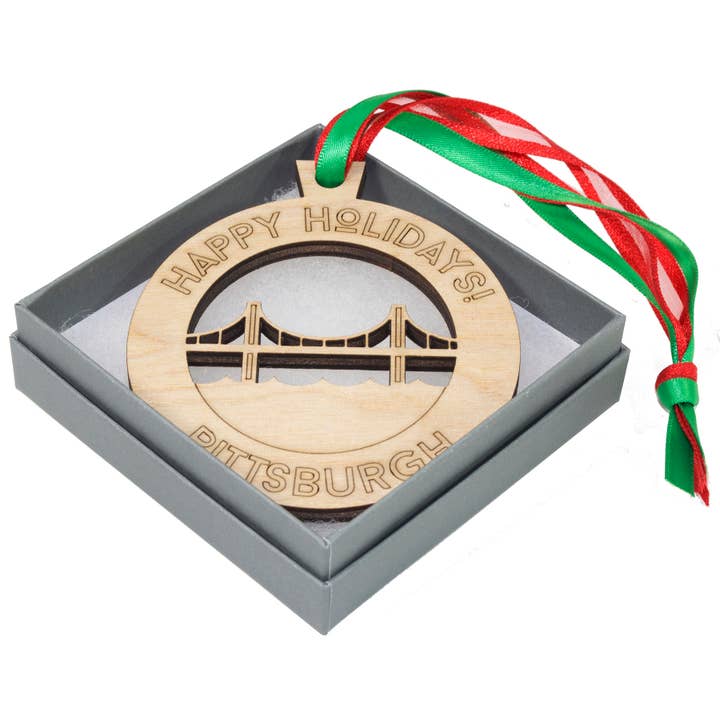 Pittsburgh Bridge Ornament for wholesale by Blissed Out Design