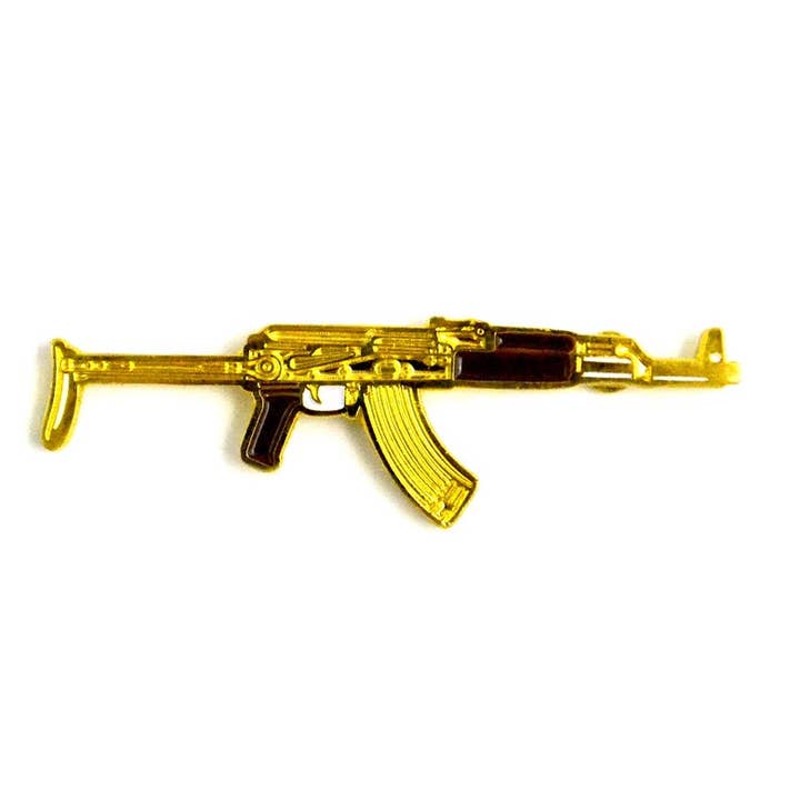 The Gold AK47 Pin for wholesale by Sloth Steady