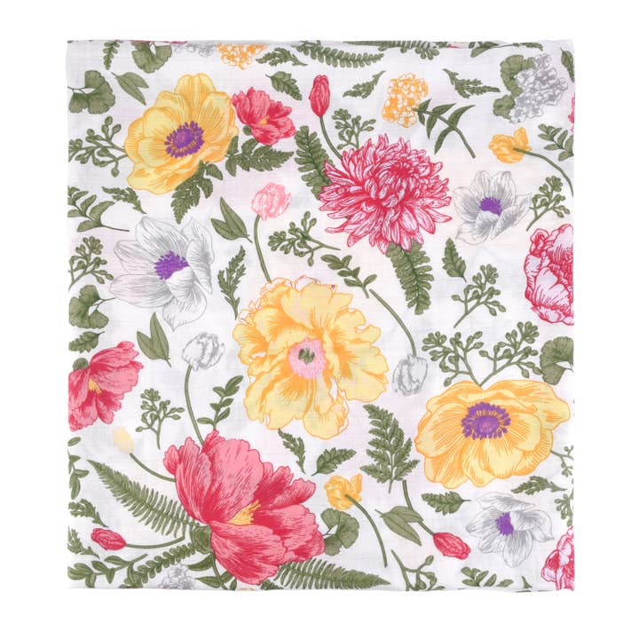 Bamboo Muslin Floral Swaddle Blanket for wholesale by Kloud Bambu | Bamboo Towels & Blankets