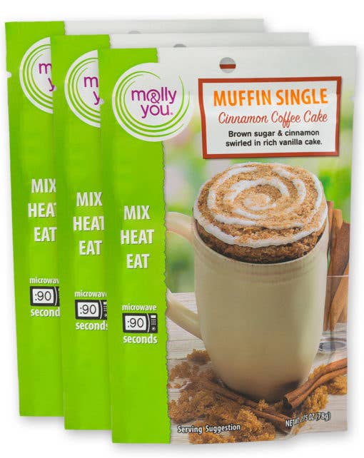 molly&you® - Wholesale Cake Mix - Cinnamon Coffee Cake Muffin Microwave Single1