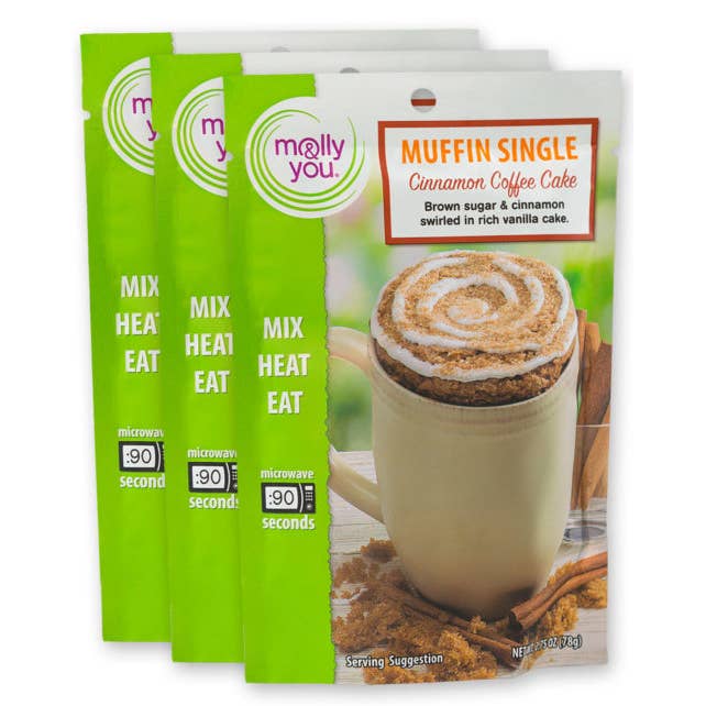 molly&you® - Wholesale Cake mix - Cinnamon Coffee Cake Muffin Microwave Single1