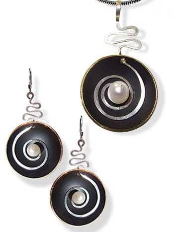 Hypnotic Set - Black with Pearl for wholesale by LeDanse Limited Edition Jewelry