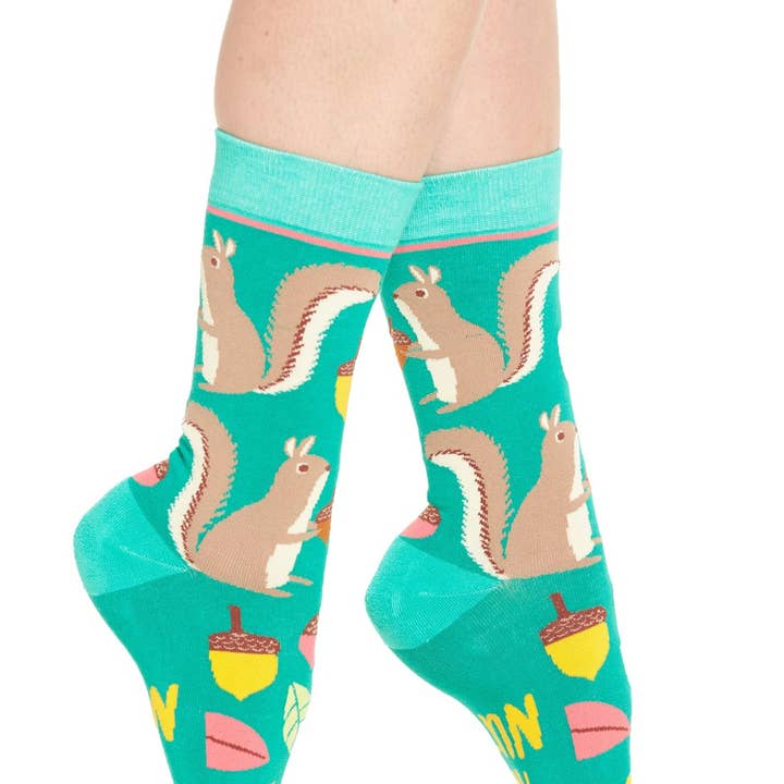 Woven Pear - Wholesale Socks - Unisex - Crew Socks, Aw Nuts1