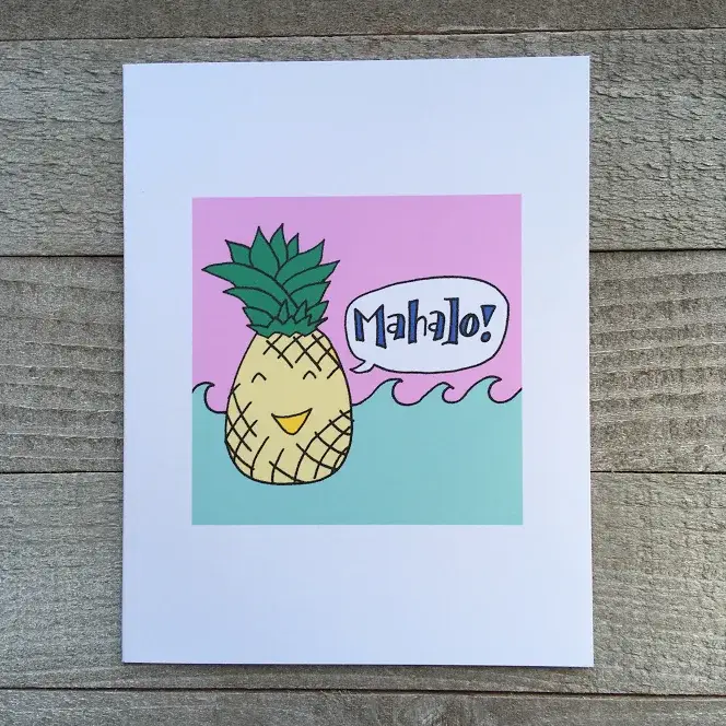 Ink Delights - Wholesale Thank You Card - Pineapple Thank You Card0