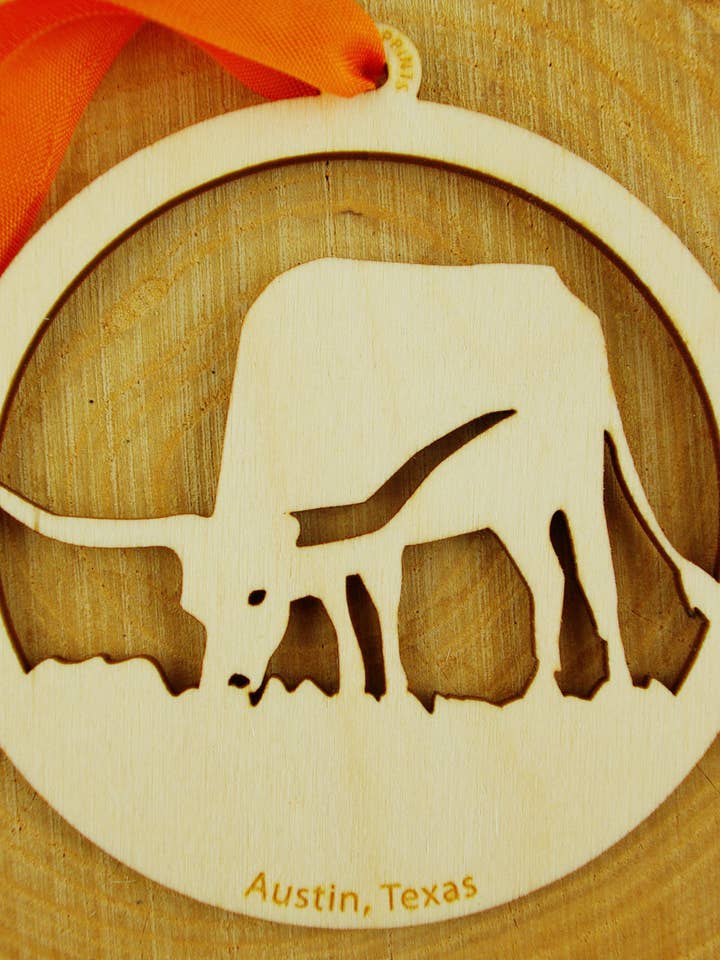Longhorn - Adorno de madera para venta al por mayor de Kimball Prints