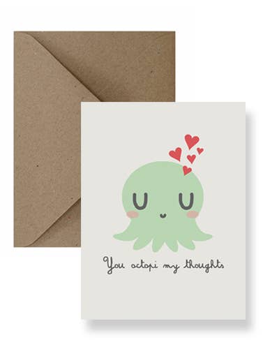 You Octopi My Thoughts Love Card for wholesale by IMPAPER