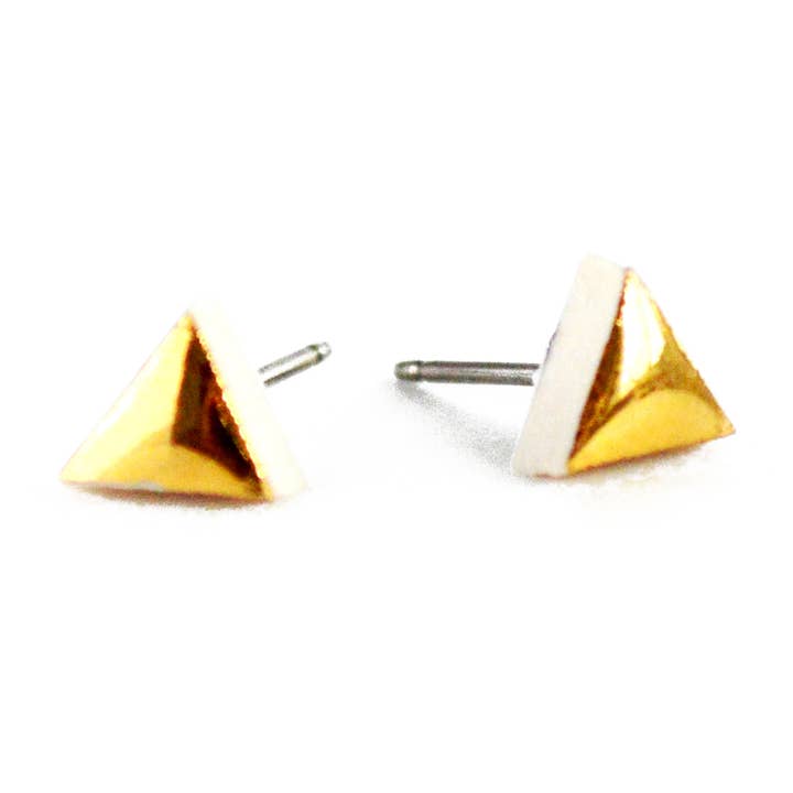 Triangle Studs for wholesale by Jenna Vanden Brink Ceramics