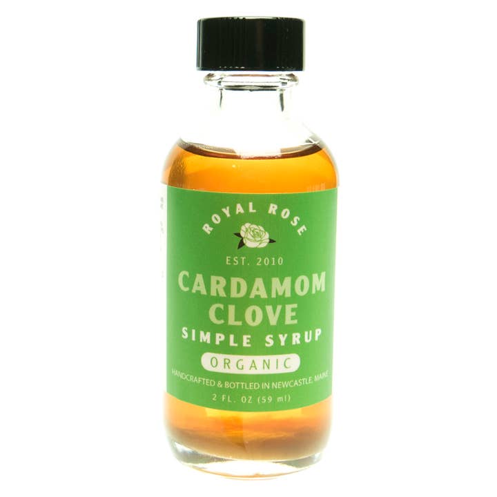 Clou de girofle de cardamome sirop simple bio 2oz pour la vente par Royal Rose Syrups