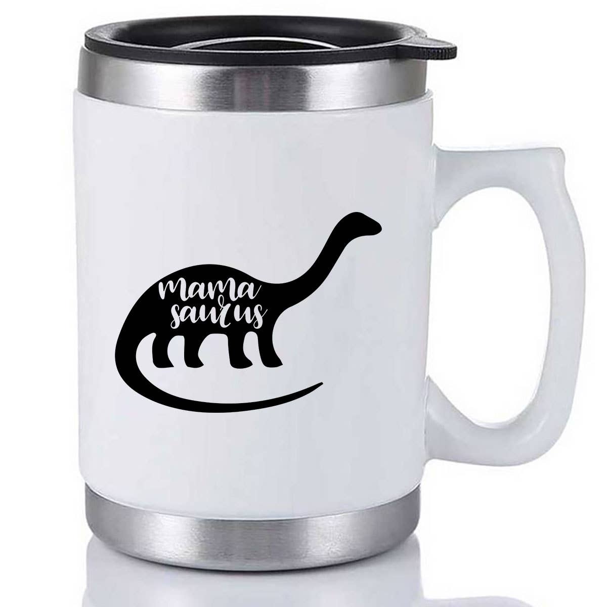 Made2Order - Wholesale Coffee Mug - Mamasaurus Ceramic Travel Mug W/ Removable Lid0