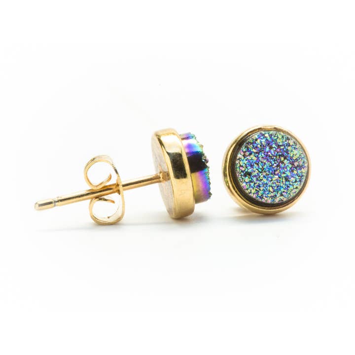 Círculo Druzy Studs por atacado de Ali's Collection