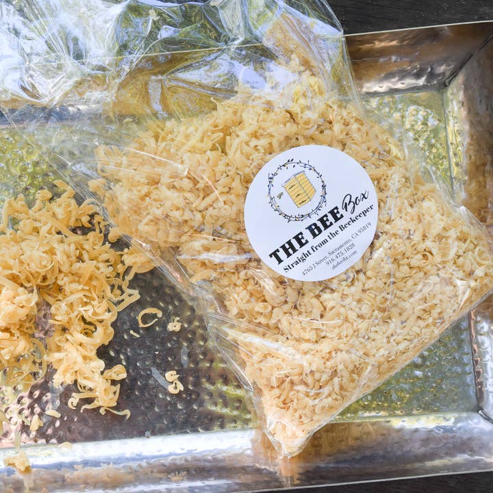 All-Natural Beeswax - 1 lb Bar (Shaved) for wholesale by The Bee Box