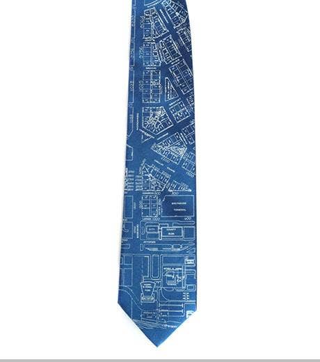 Cyberoptix Tie Lab - Wholesale Necktie - Men's - Campus Martius Necktie. Detroit Map Tie5