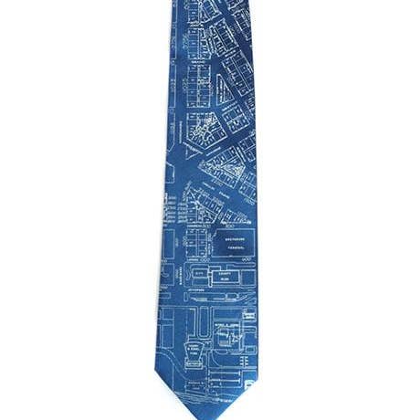 Cyberoptix Tie Lab - Wholesale Necktie - Men's - Campus Martius Necktie. Detroit Map Tie5