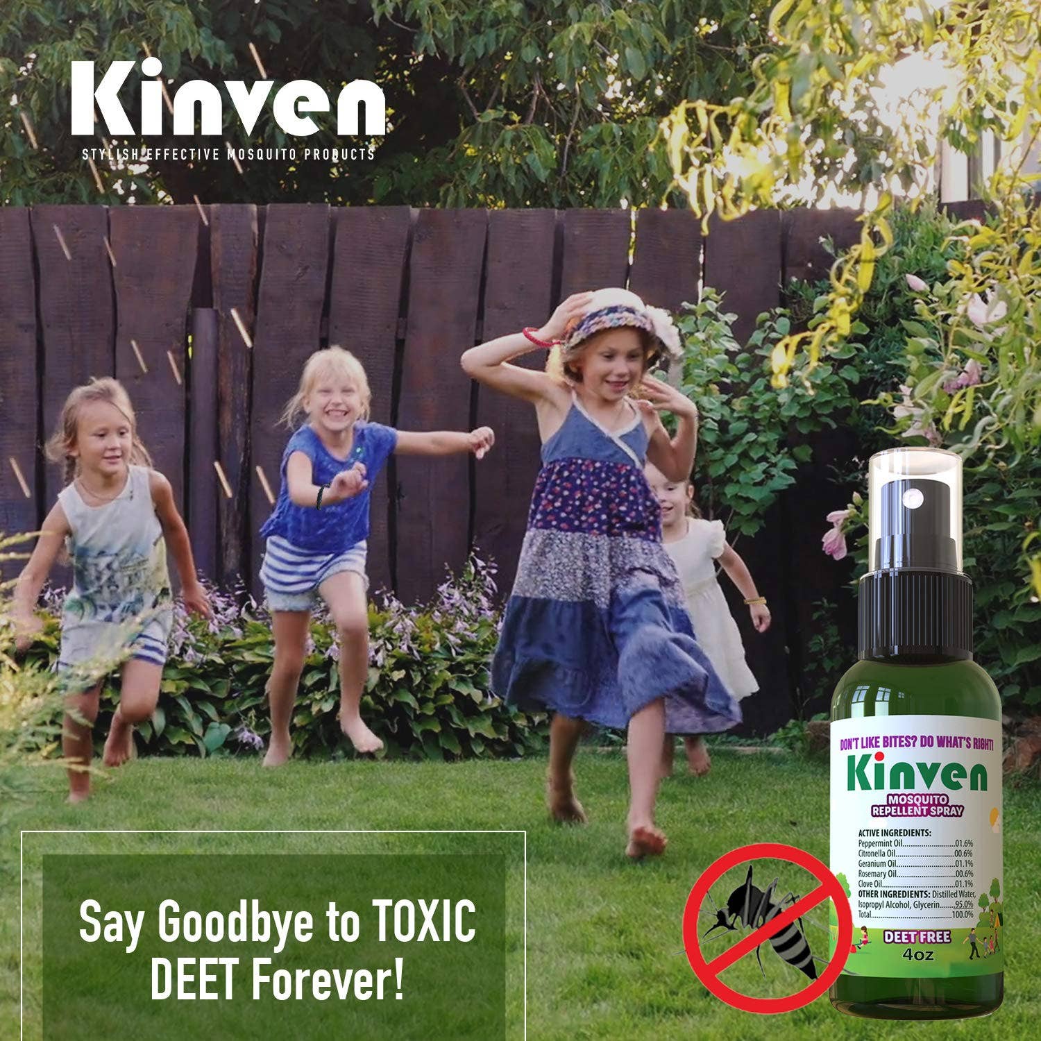 Kinven Bearant - Wholesale Insect Repellent - 4 oz Mosquito Repellent Spray - 10/Display Box4