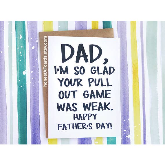 Dad Your Pull Out Game Card for wholesale by Honest AF Cards