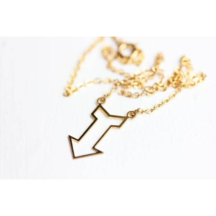 Gold Arrow Necklace for wholesale by Diament Jewelry
