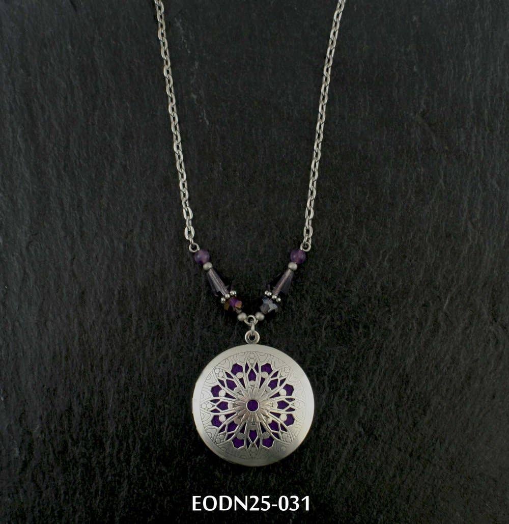 AAOTE - Wholesale Aromatherapy Necklace - Aromatherapy Locket Essential Oil Diffuser Necklaces on Beaded Chain 15