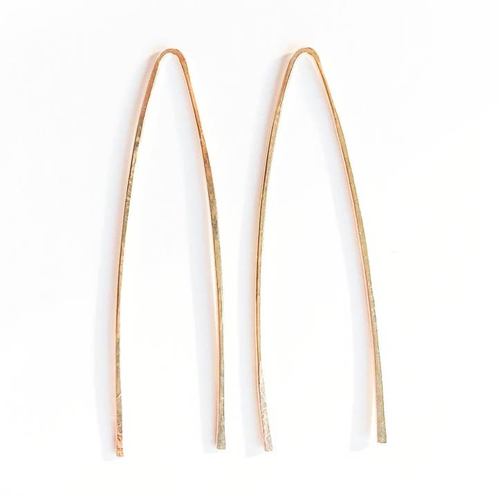 Natalie - 14kt Gold Filled Tear Shaped Threader Earrings for wholesale by The Pink Locket