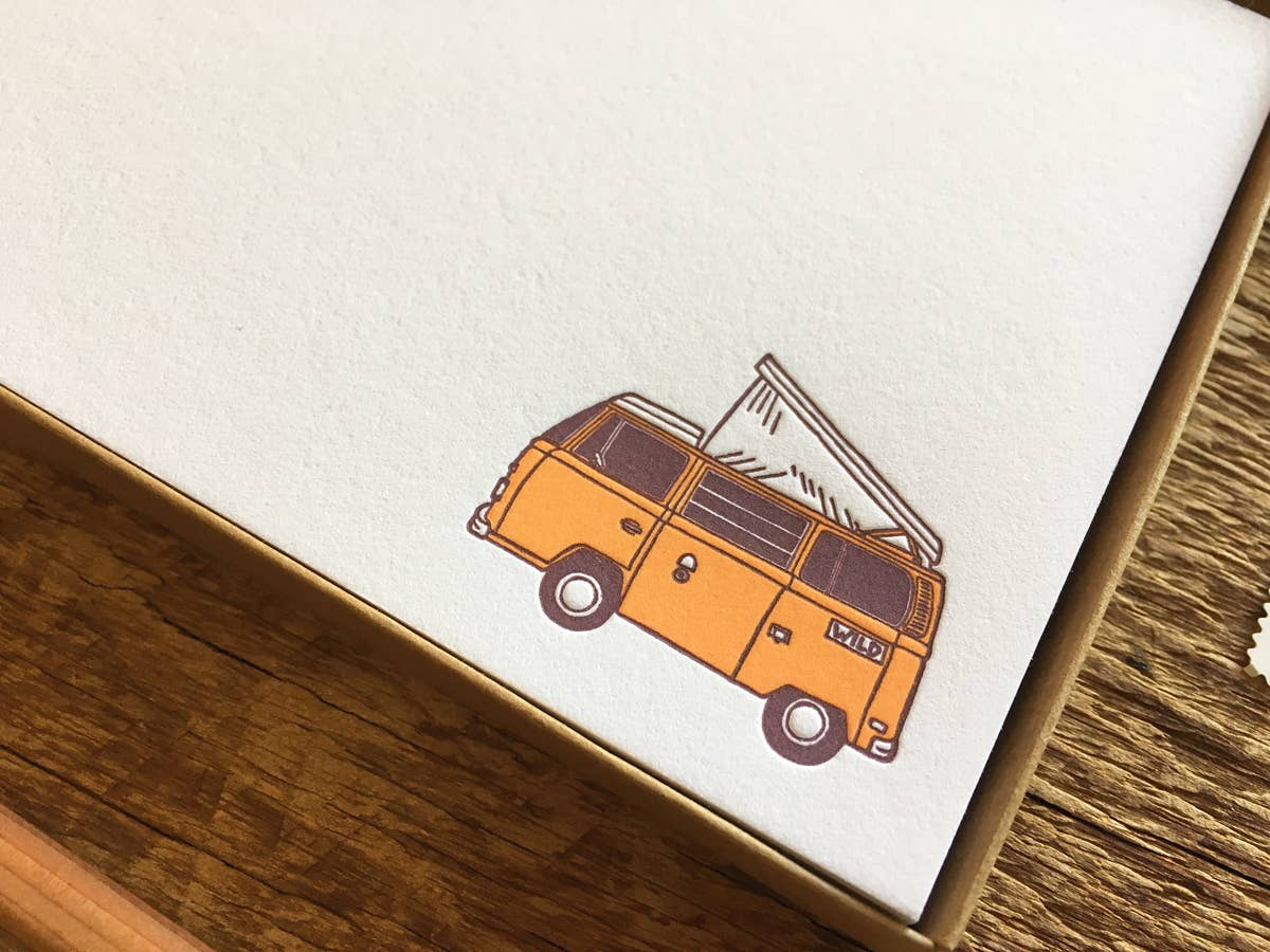 Noteworthy Paper & Press - Wholesale Stationery/Notecard Set - Camper Van Flat Stationery4