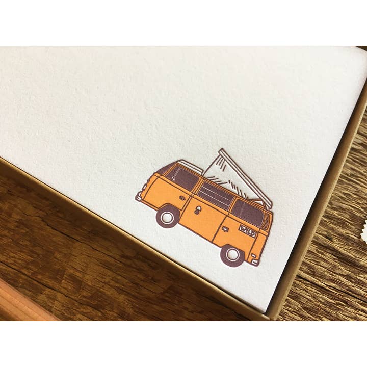 Noteworthy Paper & Press - Wholesale Stationery/Notecard Set - Camper Van Flat Stationery4
