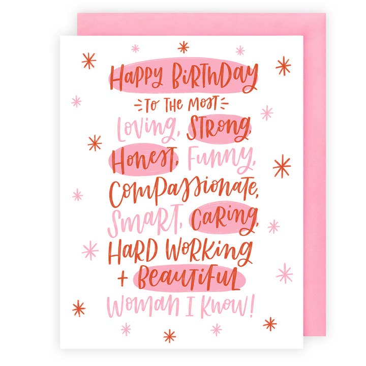 Happy Birthday Woman for wholesale by Offbeat Paper Co.