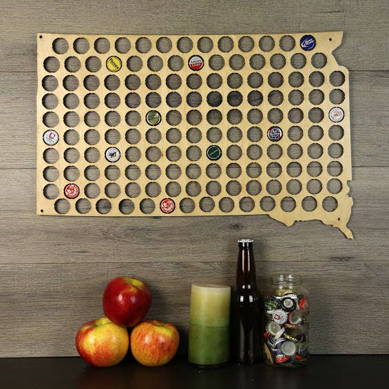 Torched Products – Engroshandel 3D-vægkunst – Mænds gave tilstand øl cap kort - Beer Cap Collector/Display100