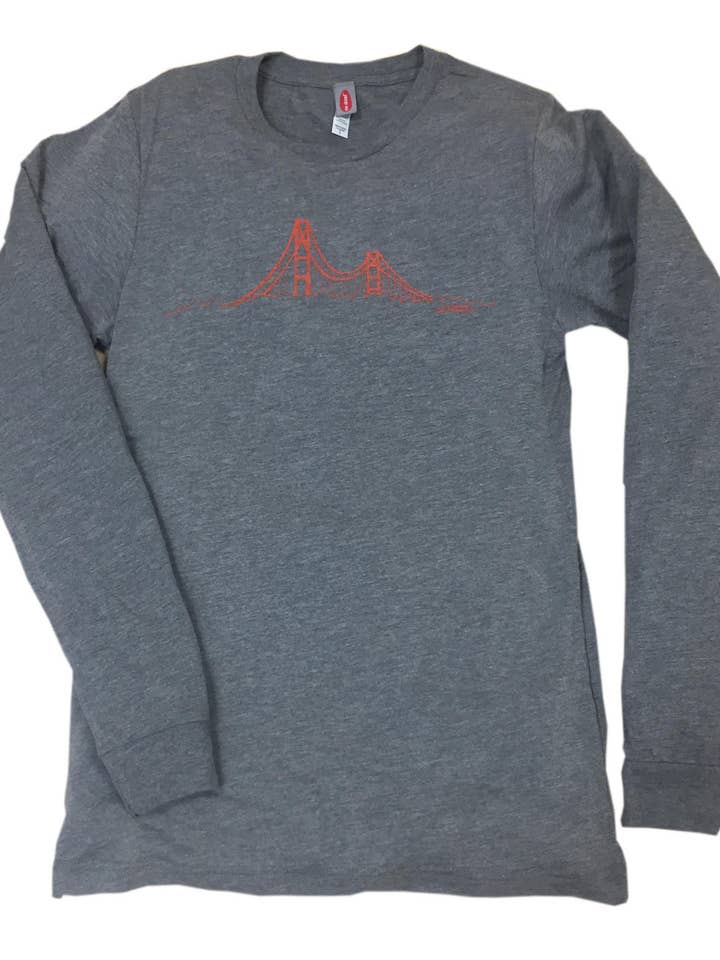 Camiseta de manga larga para hombres/unisex Golden Gate Bridge para venta al por mayor de New Skool
