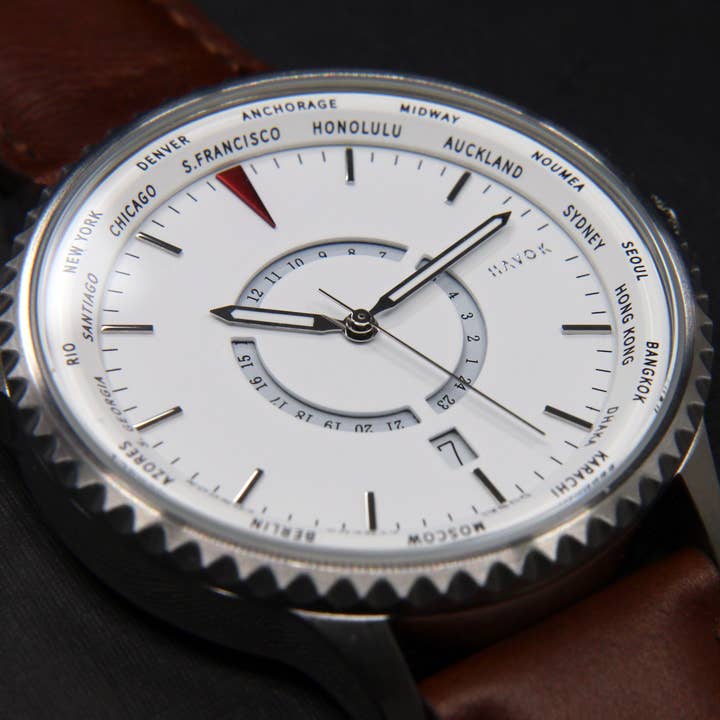 Elliot Havok - Wholesale Wrist Watch - Men's - World Traveller | 24 Time Zones On a World Timer6