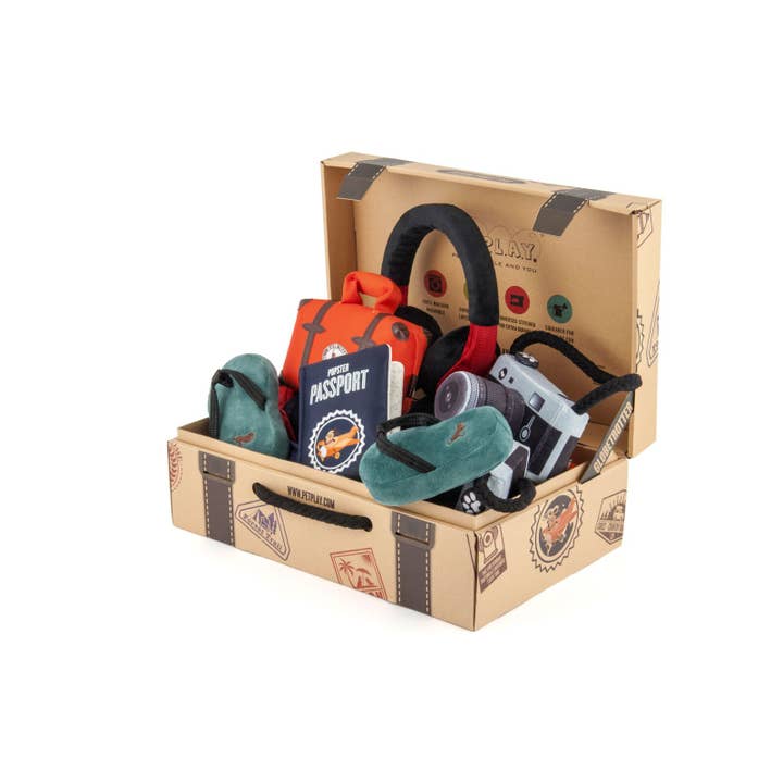 P.L.A.Y. Pet Lifestyle and You - Wholesale Pet Toy Set - Dog - Globetrotter Toy Set (15 pc with Display Box)1