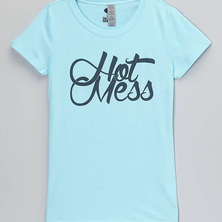 „Hot Mess“ Mädchen-T-Shirt für den Großhandel von The Talking Shirt