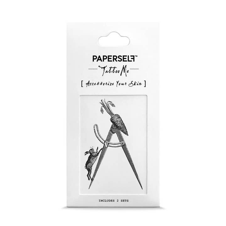 Carrot & Hare Temporary Tattoos Stickers for wholesale by PAPERSELF