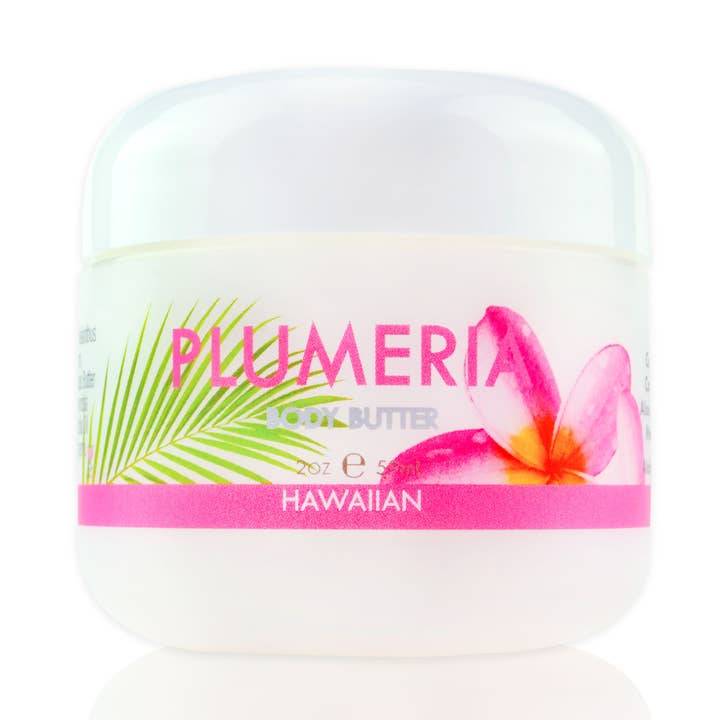 Plumeria Body Beurre à l'Aloe, Mac. Huile de noix et de noix de coco 2 oz pour la vente par Maui Soap Co.