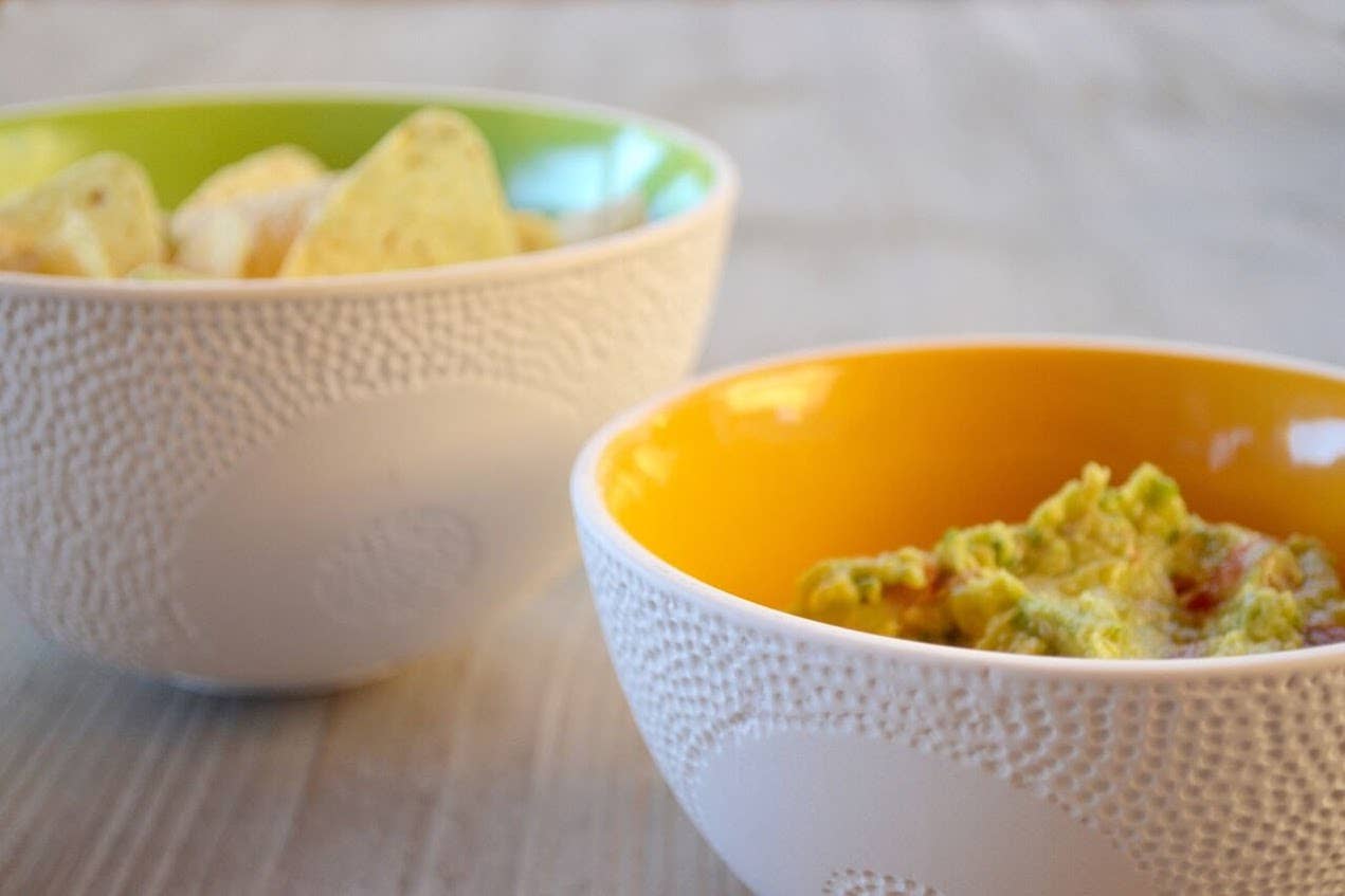 White Aqua Green Orange Nesting textured bowls - set of 3 for wholesale on Faire7