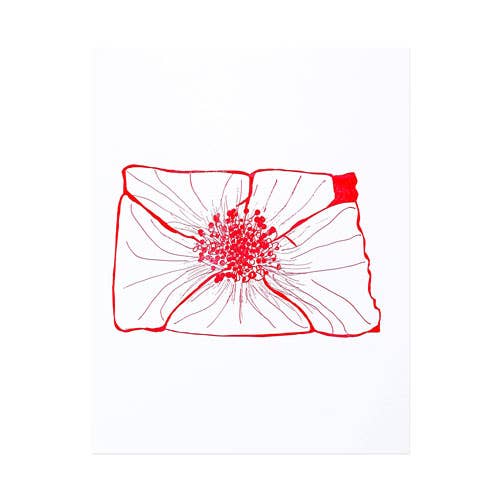 Thimblepress - Wholesale Art Print - North Dakota Wild Prairie Rose Print