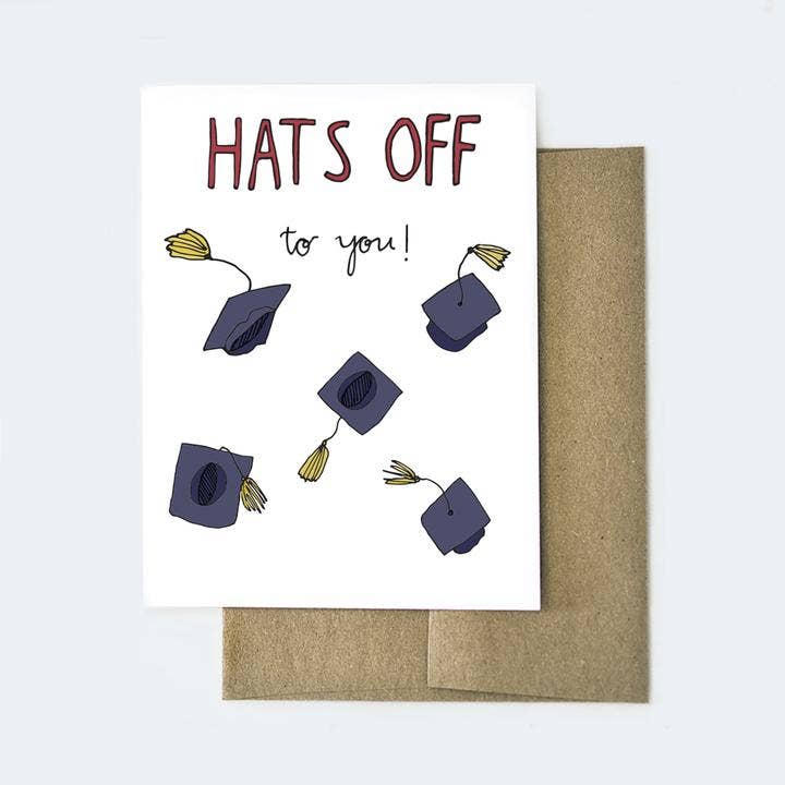 Aviate Press - Wholesale Graduation Card - Hats Off Graduation Card0