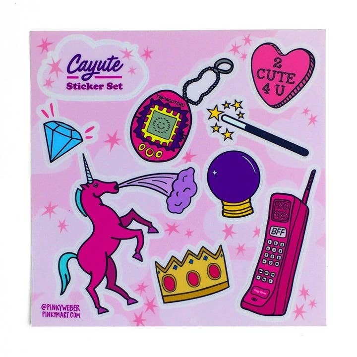 Pinky Weber - Vente Autocollant - Feuille d'autocollants Cayute