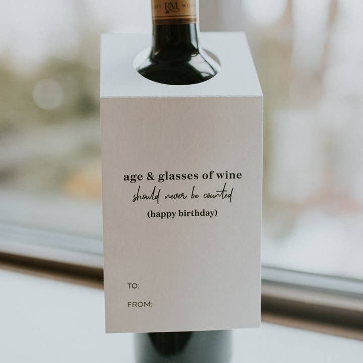 Etichetta per bottiglia di vino - Età e vino per la vendita all'ingrosso da parte di Wrinkle & Crease Paper Products