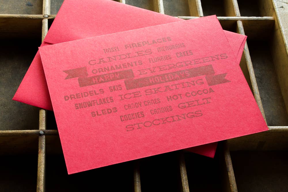 REMOVED BRAND - Wholesale Season's Greetings Card - Ribbon Happy Holidays Greeting Card1