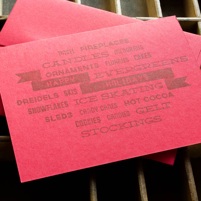 REMOVED BRAND - Wholesale Season's Greetings Card - Ribbon Happy Holidays Greeting Card1