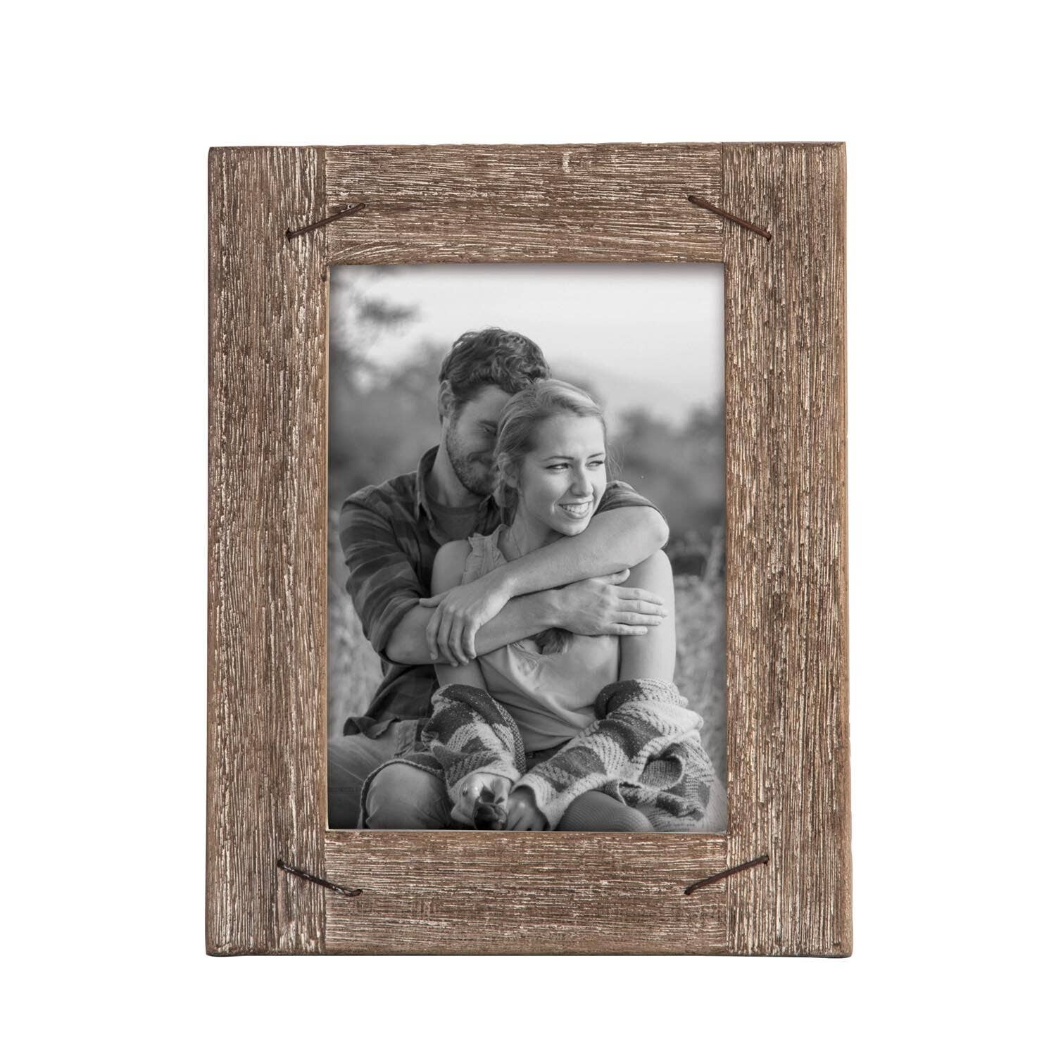 Foreside Home & Garden - Wholesale Picture Frame - 5x7 Photo Weathered Wood Picture Frame With Nail Accents1