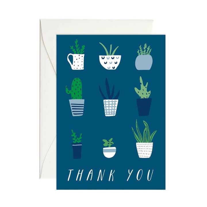 Thank You Plants Mini Enclosure Card for wholesale by Paula & Waffle