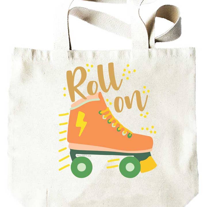 Potluck Press - Wholesale Tote Bag - Women's - Roll on Roller Skate Tote0
