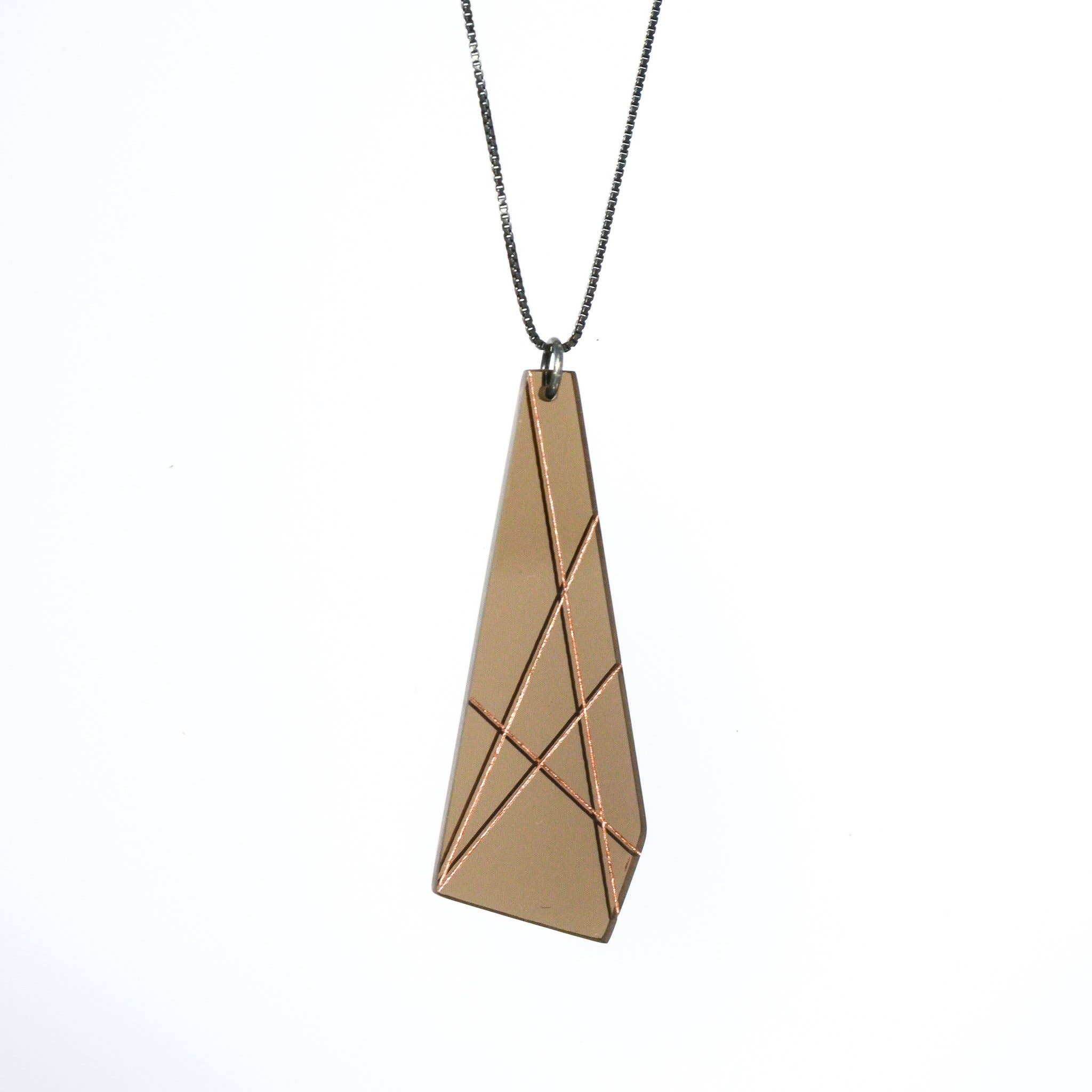 Bird of Virtue - Wholesale Pendant/Charm Necklace - Polygon {acrylic} · Modern, Minimalist Geometric Necklace0