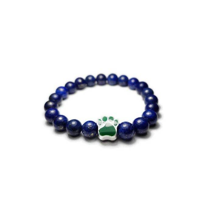 Grön - Lapis Lazuli Tass Print Healing Sten Armband för wholesale av Foxfire Stones