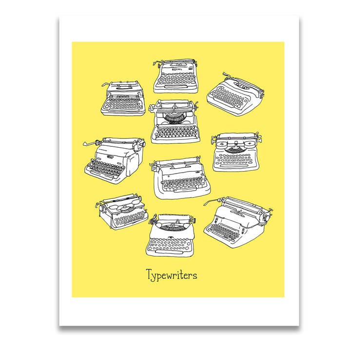 Impression de machines à écrire 8,5 po x 11 po pour la vente par Jodi Lynn's Emporium of Doodles