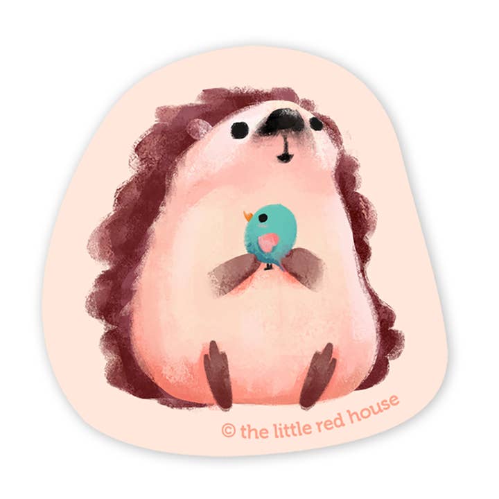 Hedgehog Vinyl Sticker  for wholesale by The Little Red House
