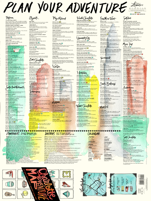 EDIA Maps - Wholesale Map - Charlotte Adventure Map - 2nd Edition2