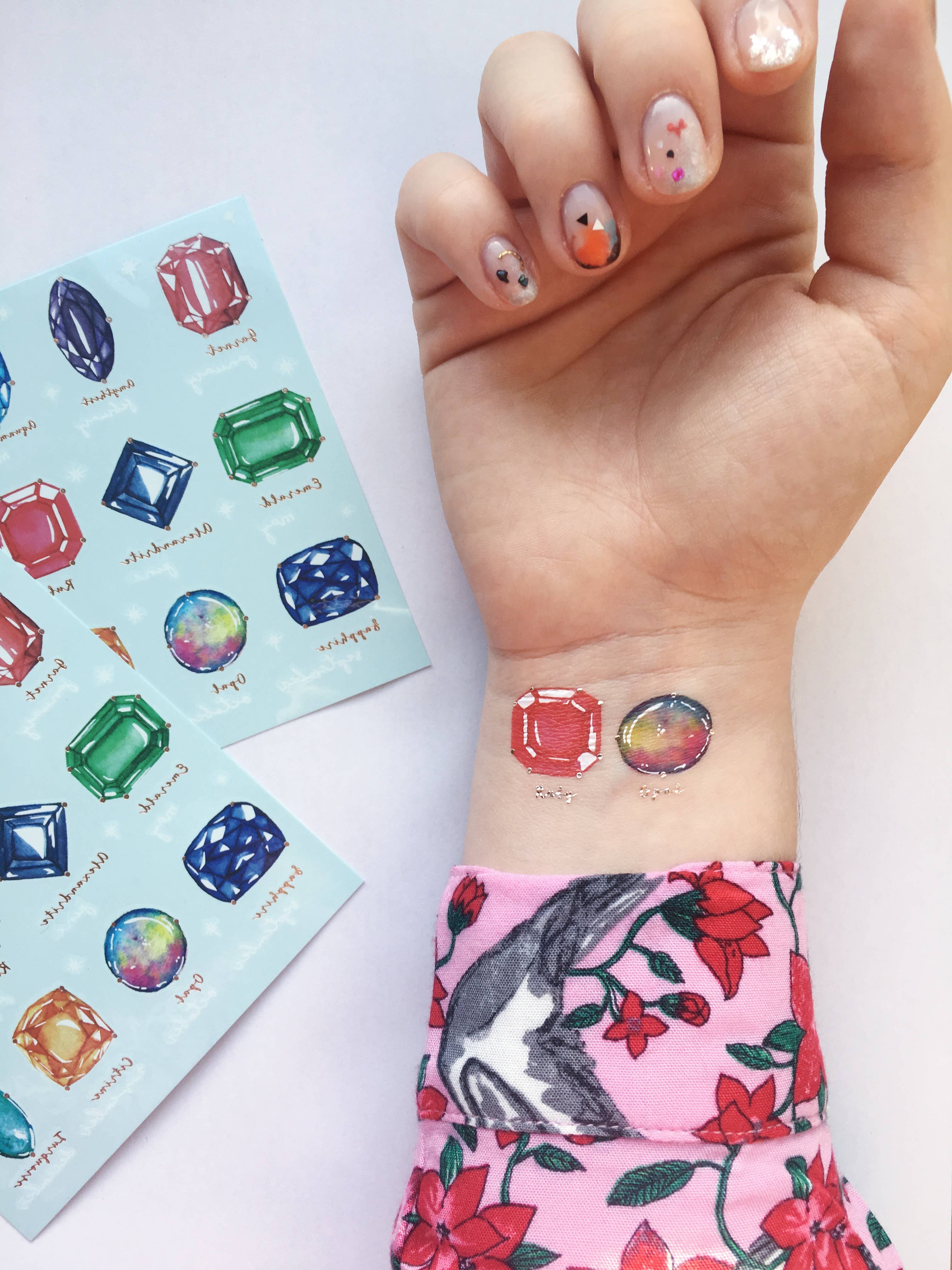 PAPERSELF - Wholesale Temporary Tattoo - Birthstone Temporary Tattoos Stickers2