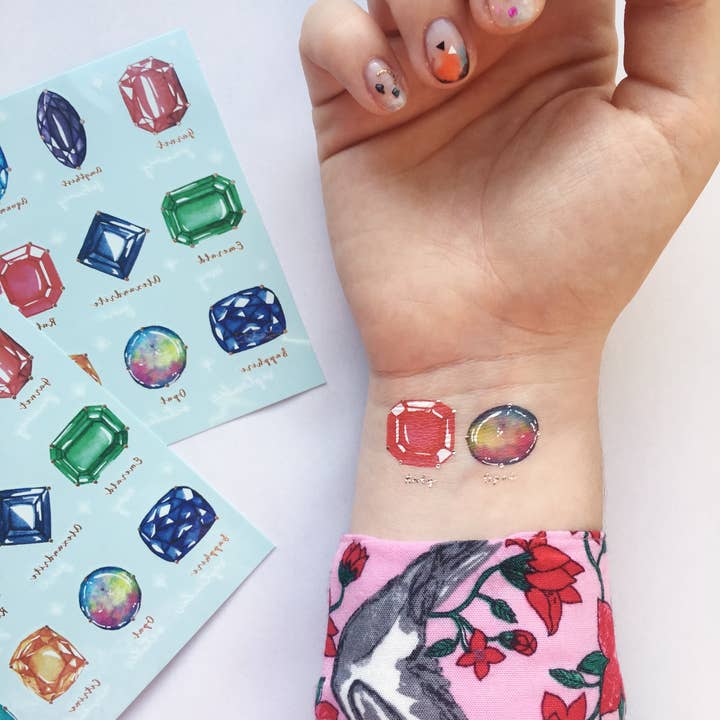 PAPERSELF - Wholesale Temporary Tattoo - Birthstone Temporary Tattoos Stickers2