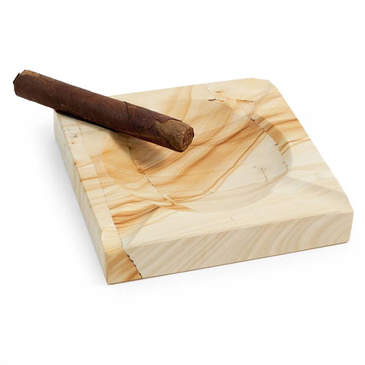 Ashtray - Square Natural Marble for wholesale by BeyBerk International